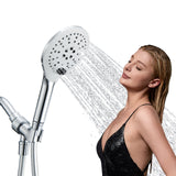 KPW Handheld Shower Head with 59" Hose Chrome Detachable Shower Head Adjustable Bracket High Pressure Handheld Shower Head RV Shower Head
