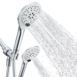 KPW Handheld Shower Head with 59" Hose Chrome Detachable Shower Head Adjustable Bracket High Pressure Handheld Shower Head RV Shower Head