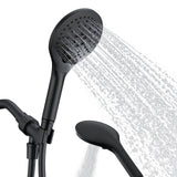 KPW Handheld Shower Head with 59" Hose Matte Black Detachable Shower Head Adjustable Bracket High Pressure Handheld Shower Head RV Shower Head