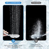 KPW Handheld Shower Head with 59" Hose Chrome Detachable Shower Head Adjustable Bracket High Pressure Handheld Shower Head RV Shower Head