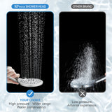KPW Handheld Shower Head with 59" Hose Brushed Nickel Detachable Shower Head Adjustable Bracket High Pressure Handheld Shower Head RV Shower Head