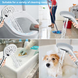 KPW Handheld Shower Head with 59" Hose Chrome Detachable Shower Head Adjustable Bracket High Pressure Handheld Shower Head RV Shower Head