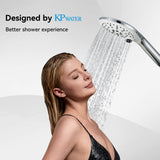 KPW Handheld Shower Head with 59" Hose Chrome Detachable Shower Head Adjustable Bracket High Pressure Handheld Shower Head RV Shower Head